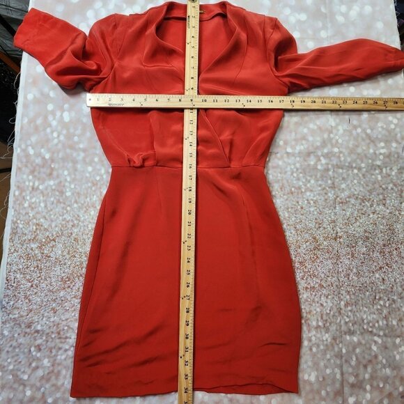 Rebecca Minkoff Red Silk Dress, Women's 6 - Picture 9 of 10